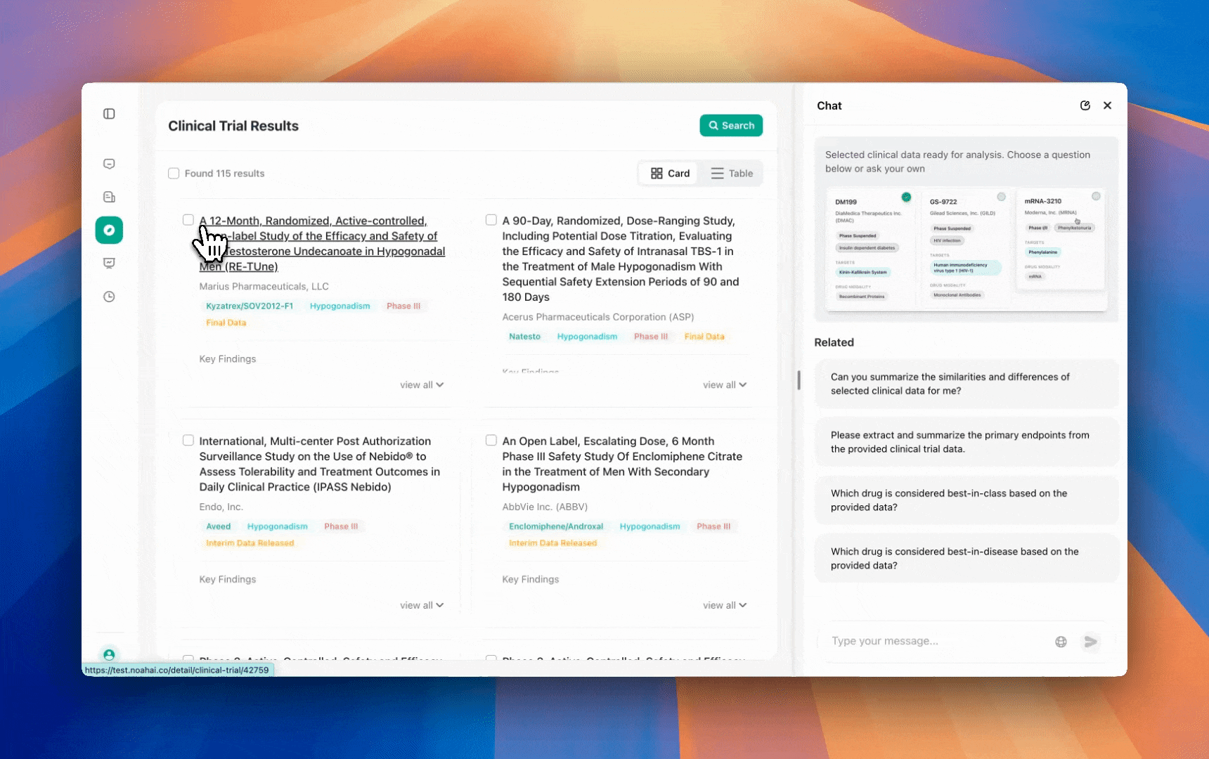 noah ai clinical trial
